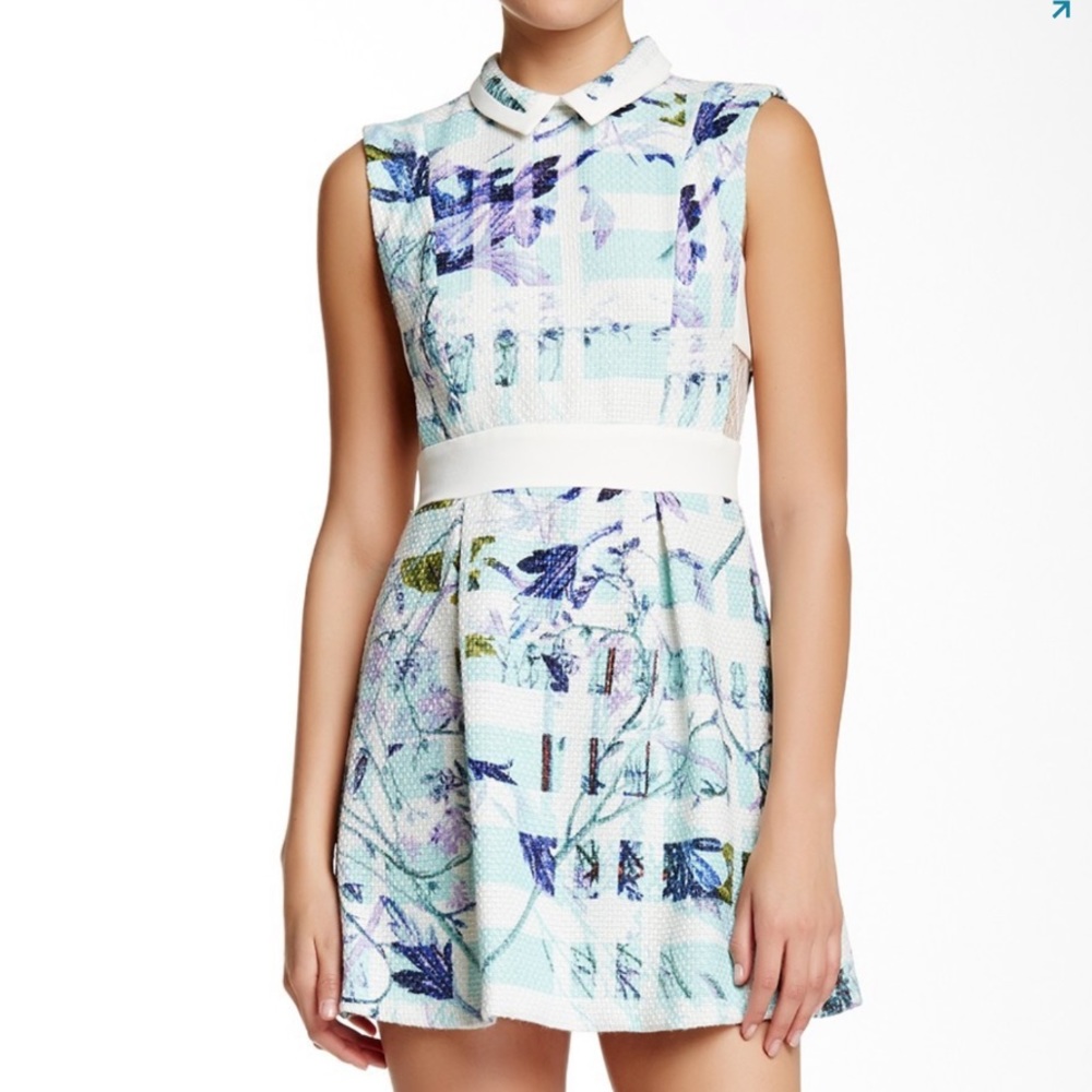 BCBGeneration Print Woven Fit & Flare Dress